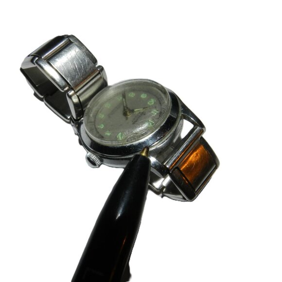 Vintage Bercona Sport Manual Wind Unisex Wristwatch Silver Tone Working - Picture 16 of 16